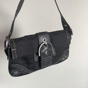 Coach black vintage mini bag